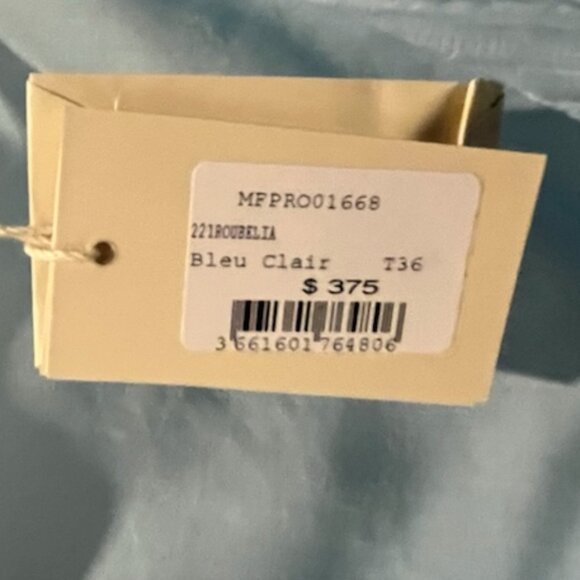 Light Blue Maje Crinkle-effect voile dress with ruffles - Picture 8 of 10